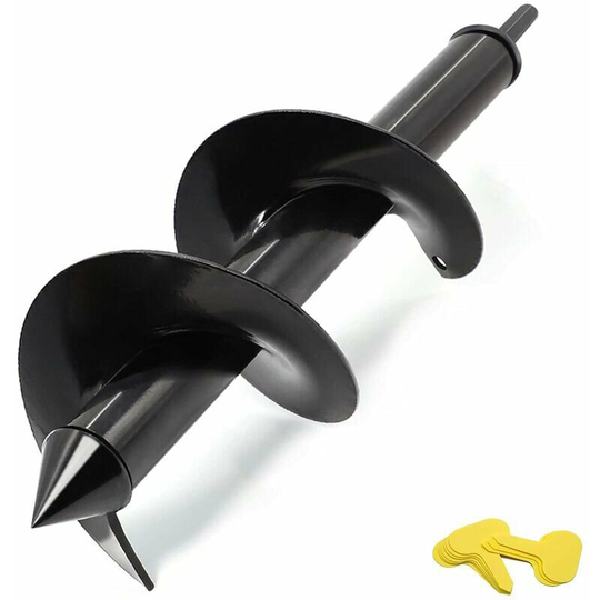 Auger Bit 10cm x 30cm Garden Plant Flower Bulb Auger Spiral Quick Drill Planter Earth Auger Bit Post or Umbrella Hole Digger for 3/8' Hex Drive Drill