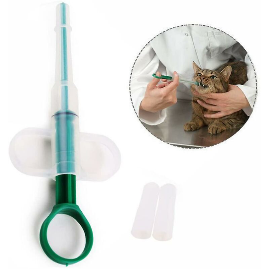 2 pcs Pets Medicine Dispenser Pet Dog Cat Pill Tablet Syringe Round-Headed Pet Capsule Tablet Pill Feeding Tool Pet Nursing Pusher Shooter Pills