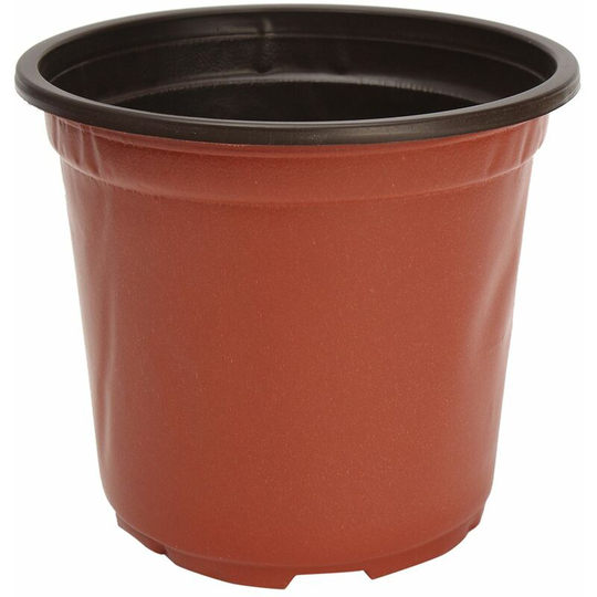 100pcs Round Plastic Flower Pot Garden Plants Planter Balcony Home 14 * 9 * 13cm washed