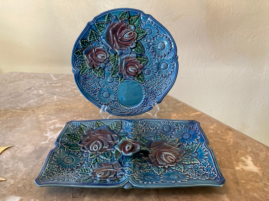 Inarco Royal Bouquet Snack Sets, Salt & Pepper & Serving Dish