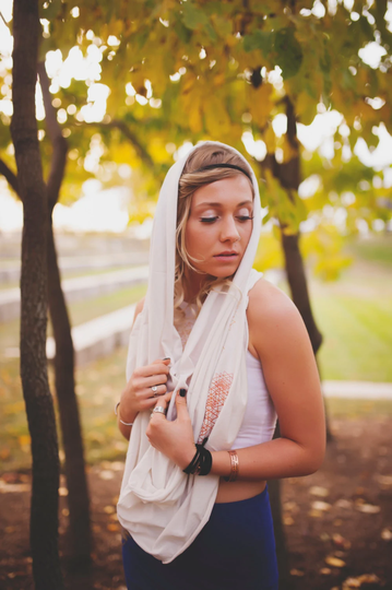 Organic Bamboo Scarf Sacred Geometry Totem Infinity Scarf
