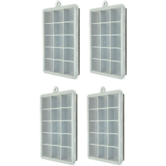 Ice Mold Trays, for Chilled Drinks, Whiskey & Cocktails,Set of 4 grey