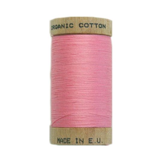 Scanfil Organic Thread 100 Metre Spool - Pink 4809 100% Cotton