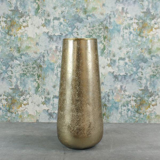 Gold Mayfair Foyer Vase | Medium Metal Vases 39 X 16cm - Fast & Free UK Delivery
