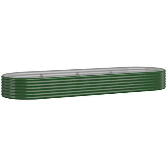 Vidaxl - Garden Planter Powder-coated Steel 322x100x36 cm Green Green