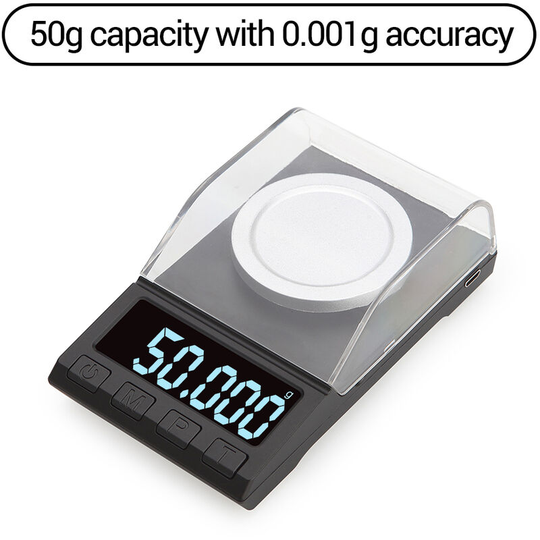 Portable Digital Scale Gold Jewelry Scale Powder Scale Mini Pocket Electronic Scale Professional Digital Milligram Scale High Precision 50G*0.001G