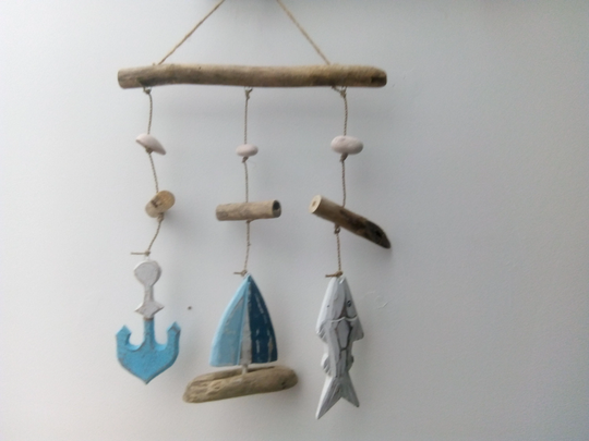 Hand-Crafted Driftwood Nautical Mobile 30x30cm