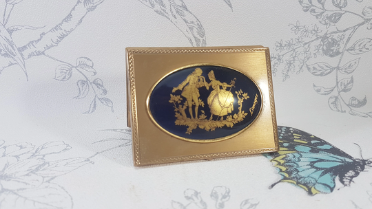 Vintage French Patrys Compact, Limoges Powder Vintage Compact Mirror, Collectable Mirror