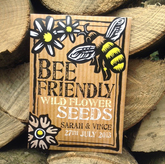 Pack Of 20 Personalised Bee Friendly Wedding Favours
