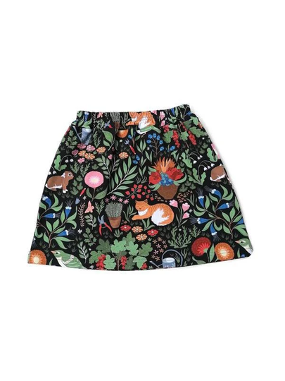Organic Cotton Kids Skirt, 2 To 10 Years, Floral Little Gardener, Toddler Unisex Clothes, Cat Lover Gift, Handmade