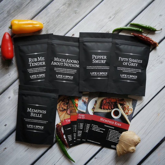 Gourmet Rubs Collection With Recipe Cards