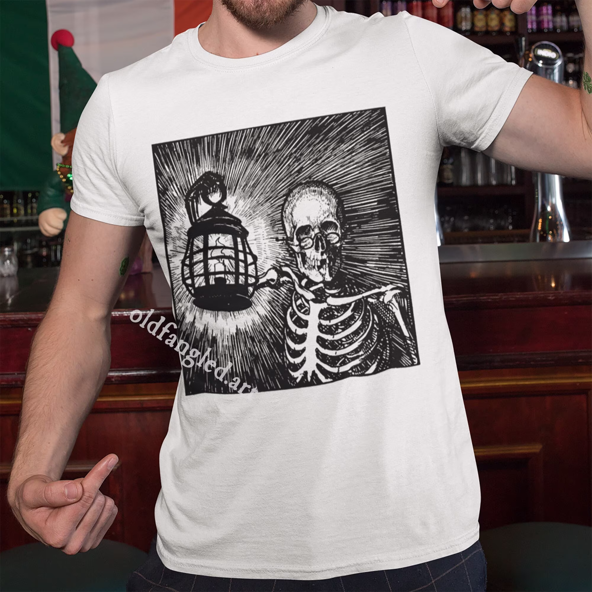Attorney Logic | 1898 - Unisex Organic T-Shirt, Vintage Style Skeleton T-Shirt