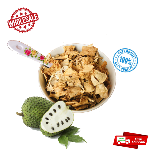 Organic Dehydrated/Dried Soursop/Graviola/Annona/Muricat Tropical Fruit Cut From Ceylon