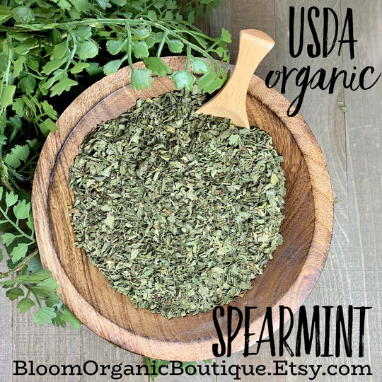 Spearmint Leaves| Usda Organic| Fragrant Tea | Cut & Sifted| Non-Irradiated| Altar Supplies| Herbalism| Herbal