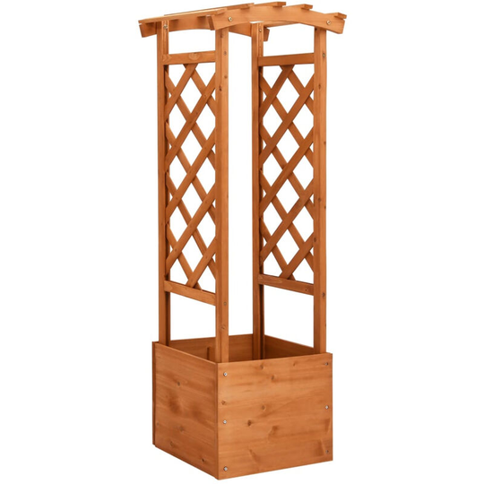 Trellis Planter with Arch 49x39x130 cm Firwood