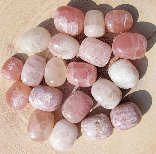 Red Calcite Tumbled Stone | 'a' Grade, Calcite 25-30mm Crown, Heart & Base Chakra
