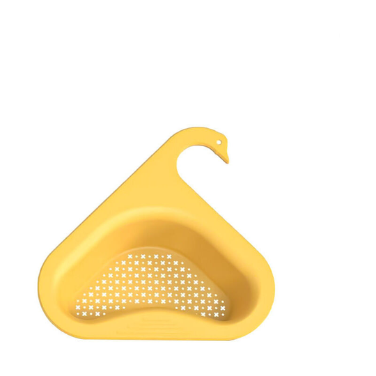 FVO - 2Pcs Swan Drain Basket,Kitchen Sink Drain Basket No Punching,Swan Shaped Drain Basket On Faucet,Triangular Kitchen Sink Strainer,Sink Drainer