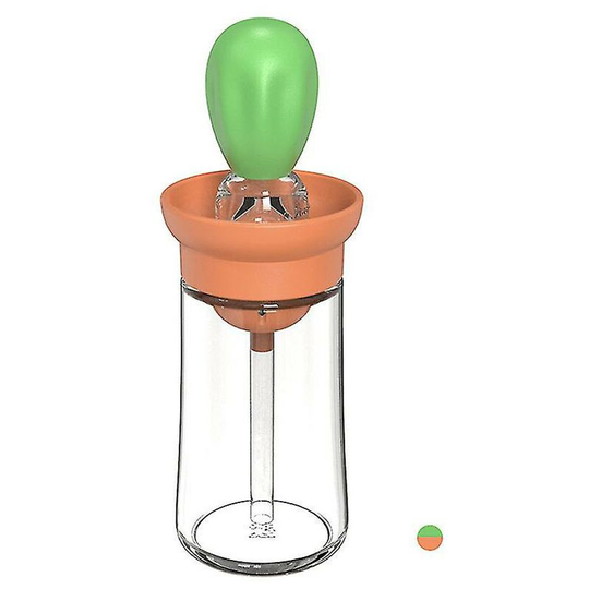 Jinxiu Kitchen Oil Bottle Dispenser With Silicone Brush Cooking Baking Bbq Seasoning Oil Dispenser(1 Pcs, Orange-green)