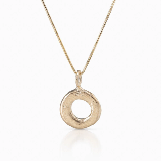 Asymmetrical Circle Necklace, Organic Pendant Modern Unique Karma Bridal Elegant Necklace