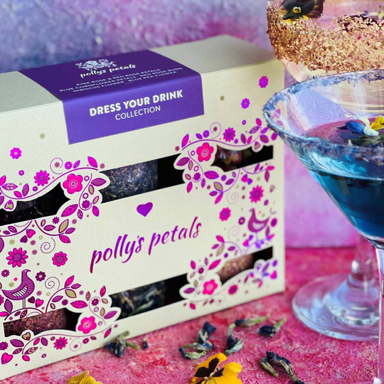 Edible Flower Petal Cocktail Decoration Collection