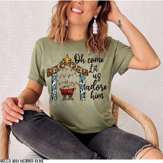 Jesus Is The Reason For Season Shirt, Oh Come Let Us Adore Him Christmas Shirt