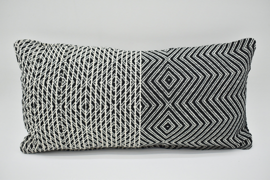 Turkish Pillow, Organic Cushion, Home Decor Pillowcases, Throw Both Sided Black Diamond 8"x16