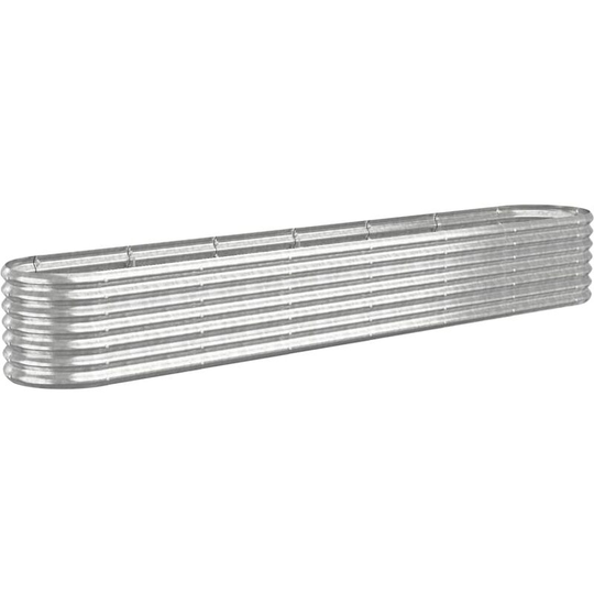 Vidaxl - Garden Planter Powder-coated Steel 260x40x36 cm Silver Silver