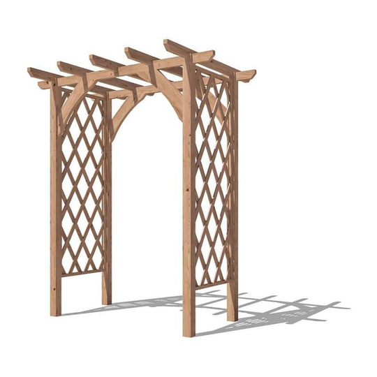 Dunsterhouseltd - Pergola Jasmine - Lattice Trellis Arch Wooden Furniture Garden Plant Frame