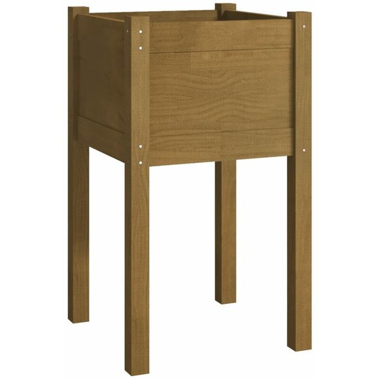 Garden Planter Honey Brown 40x40x70 cm Solid Pinewood Vidaxl Brown