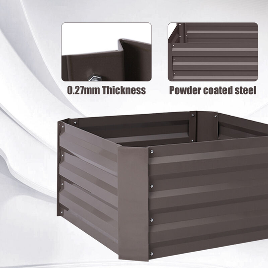 Livingandhome - Garden Planter Raised Bed Outdoor Vegetable Plants Flowers Pots Box, l