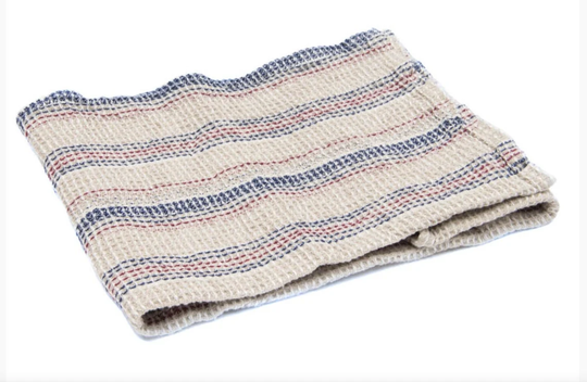 Pure Natural Organic Waffle Weave Bath Towel in Stripes, 45X 70 cm/ 18 X 28 In