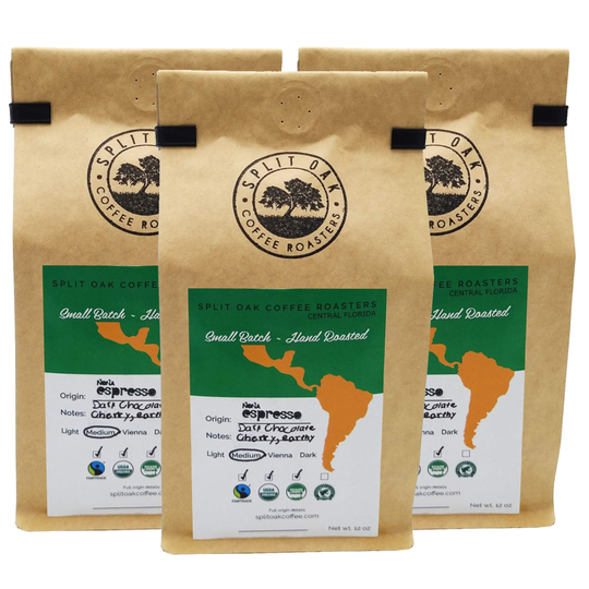 3 Pack Organic Nona Espresso Whole Beans. Indonesia & South America Best Perfectly Balanced, Mind Blowing Taste