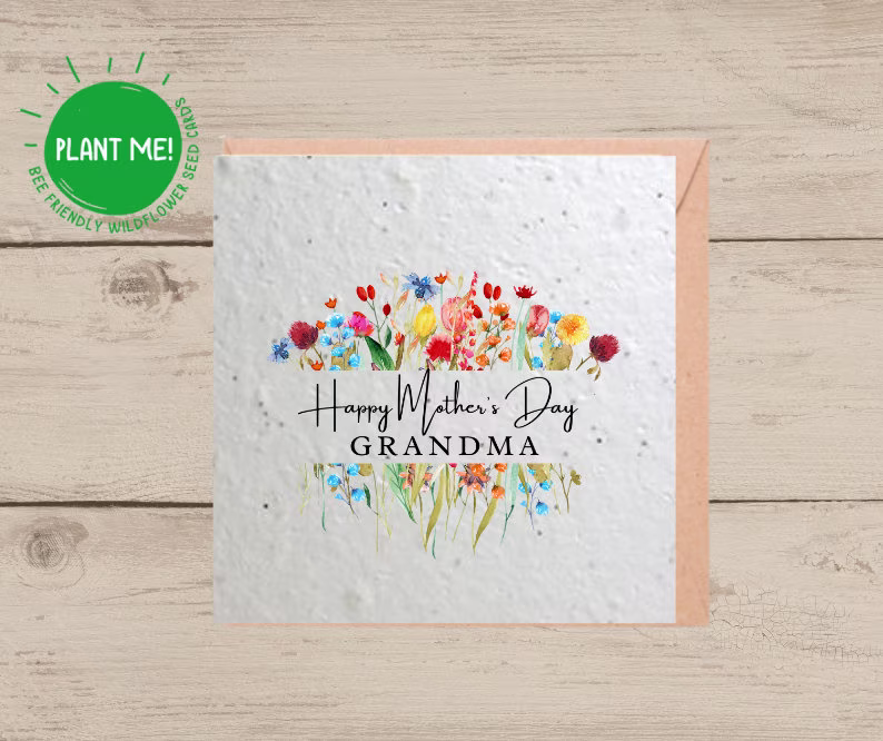 Mother's Day Card | Seed Plantable Happy For Grandma Nain Mam Mam-Gu Flowers