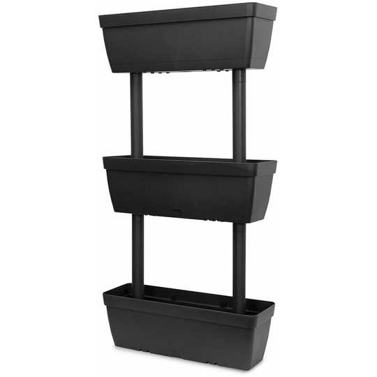 Garden Planter 3 pcs 100 cm Anthracite Vidaxl Anthracite