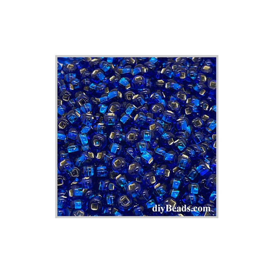 Seed Bead Csb6-67300 Preciosa Czech Glass Beads 6/0 Capri Silver Lined 20 Grams Diy