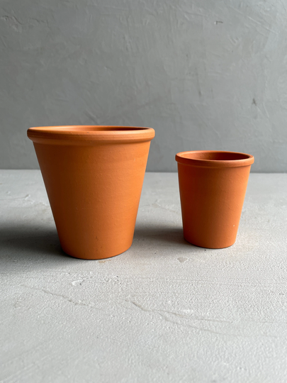 Terracotta Smaller Sized Pots | Natural Clay Planters No Drainage Hole Classic Design Earthenware Suitable For Succulents & Cacti