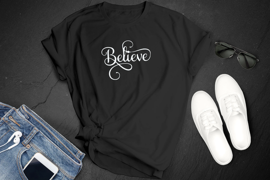Believe T-Shirt Christmas Gift Winter Season Gifts Tshirt For Daughter Birthday Best Friend
