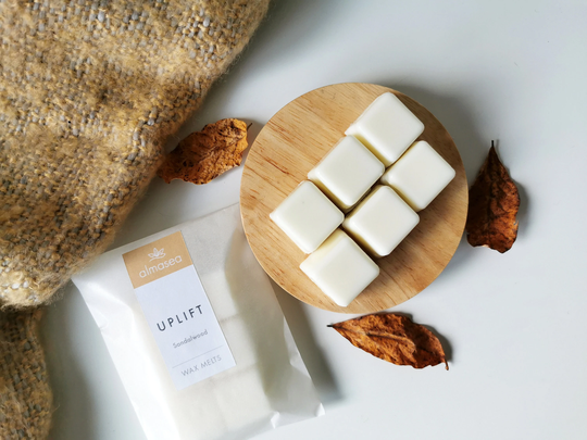 Uplift Wax Melts Aromatherapy Sandalwood Seasonal Autumn Gift Natural Vegan Home