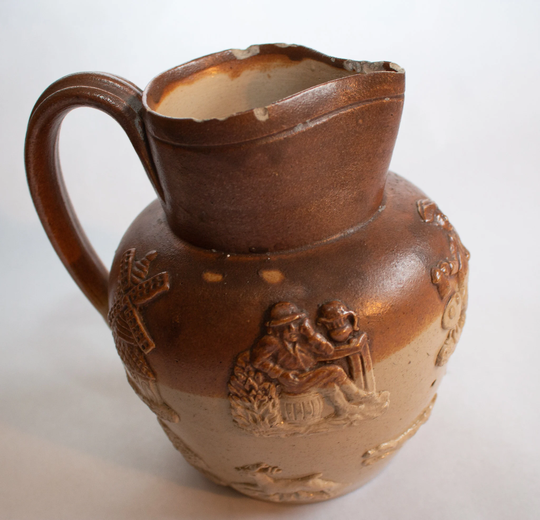 Antique Stoneware Brown Treacle Glazed Doulton Lambeth Jug, Salt Jugs, Stoneware, Jugs Pitchers