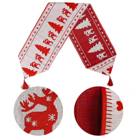 Christmas Table Runner, Christmas Table Runner for Christmas Table Decoration Christmas Themed Party Decoration Seasonal Family Dinners (b)