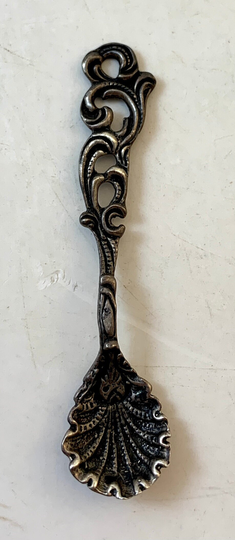 Vintage Miniature Albo Salt Spoon Sterling Silver