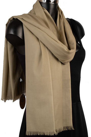 Kahki Shawl, Organic Cotton Scarf, Earth Colour Summer Wrap, Fairtrade Pashminas, Green Brown, Natural Scarves, Present For A Woman