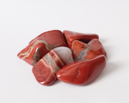 6 Red Stripe Jasper Tumblestones 20 - 30mm Witchcraft Kit , Spell Kit, Starter Beginners Solitary, Wicca, Casting, Baby Witch