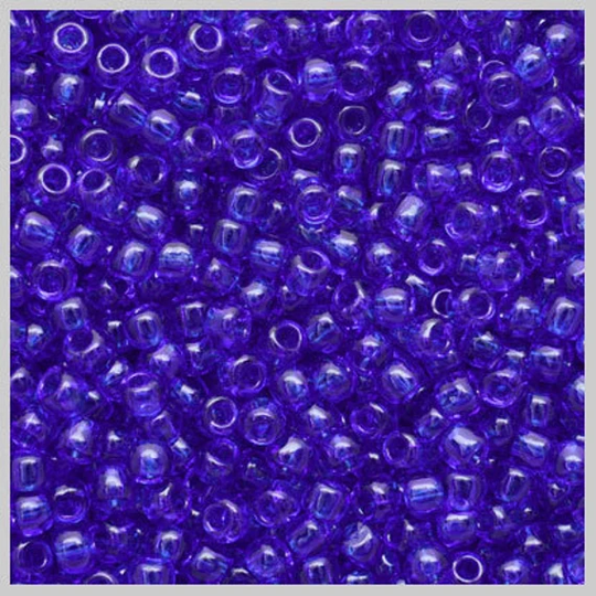 Toho Seed Beads Tr-11-8 Size 11/0 Transparent Cobalt 7.5 Grams Diy