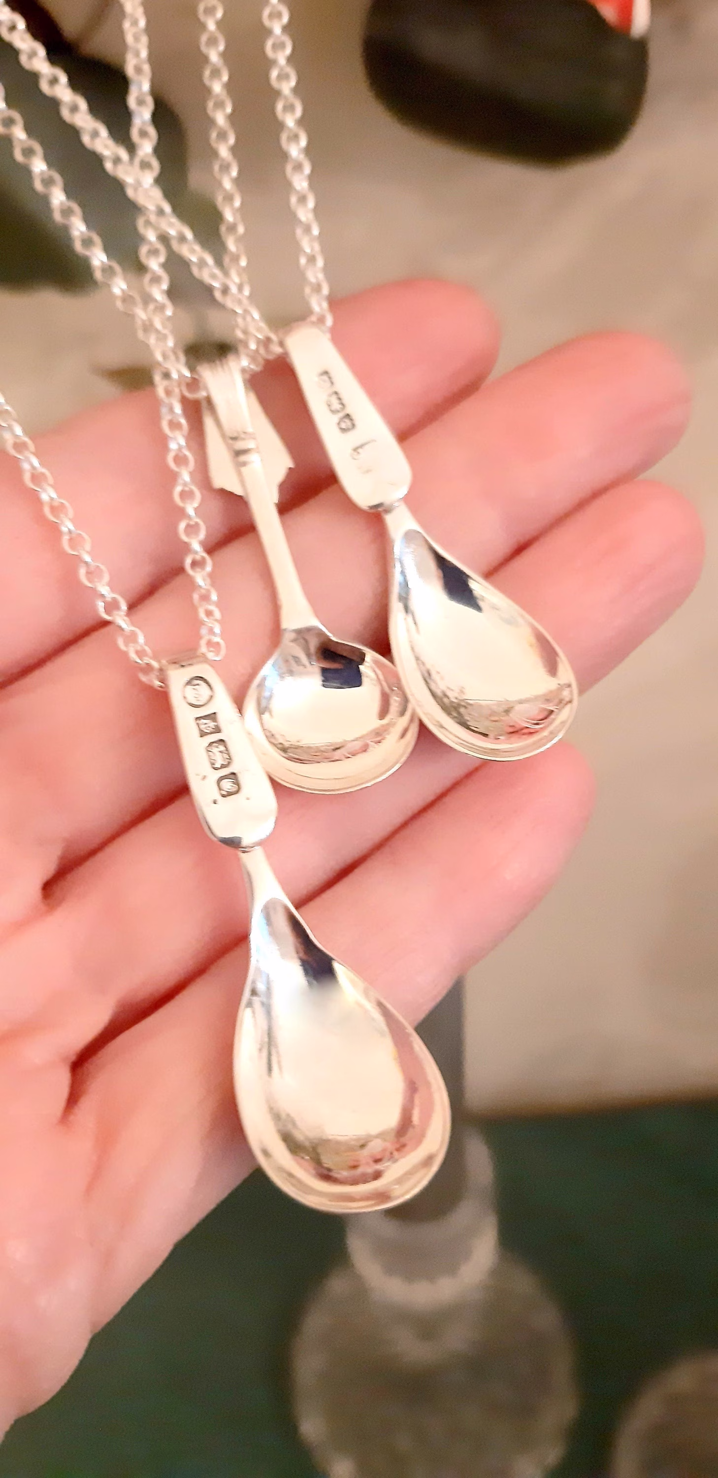 Silver Salt/Mustard Spoon Necklace