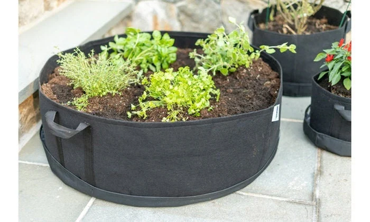 2, 8, 30, 60 Gallon Planter Grow Bags with Drip Tray Heavy Duty Eco-Friendly Washable & Reusable Raised Bed Pot Patio Deck Flower Garden Plant