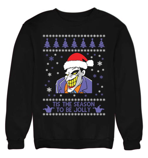 Tis The Season To Be Jolly Joker Christmas Jumper Xmas Sweater Adults & Kids Gift Present
