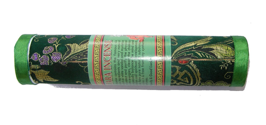 Bhutanese Green Tara Incense in A Lovely Presentation Tube - Approx 21 Sticks, Each Stick Is 20 cm Long Fair Trade