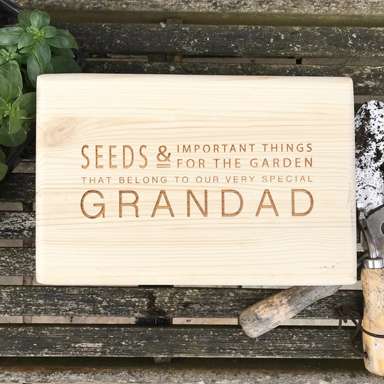 Gardeners Gift - Seed Box Storage Gardening Grandparents For Dad Him Parents Mum -Garden
