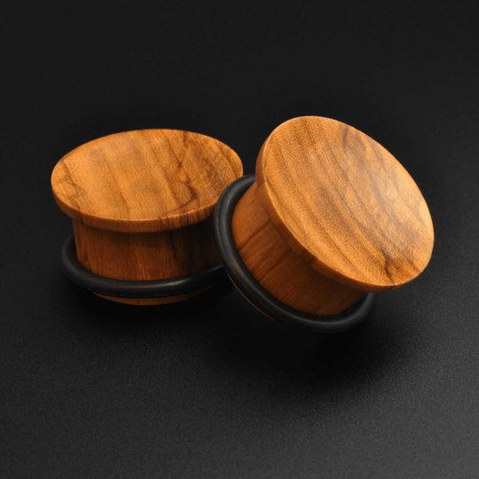 Olive Wood Single Flare Concave Organic Ear Plug Stretcher | Sizes 6mm | 2G - 25mm | 1
